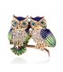 SB330 - Korean double owl brooch